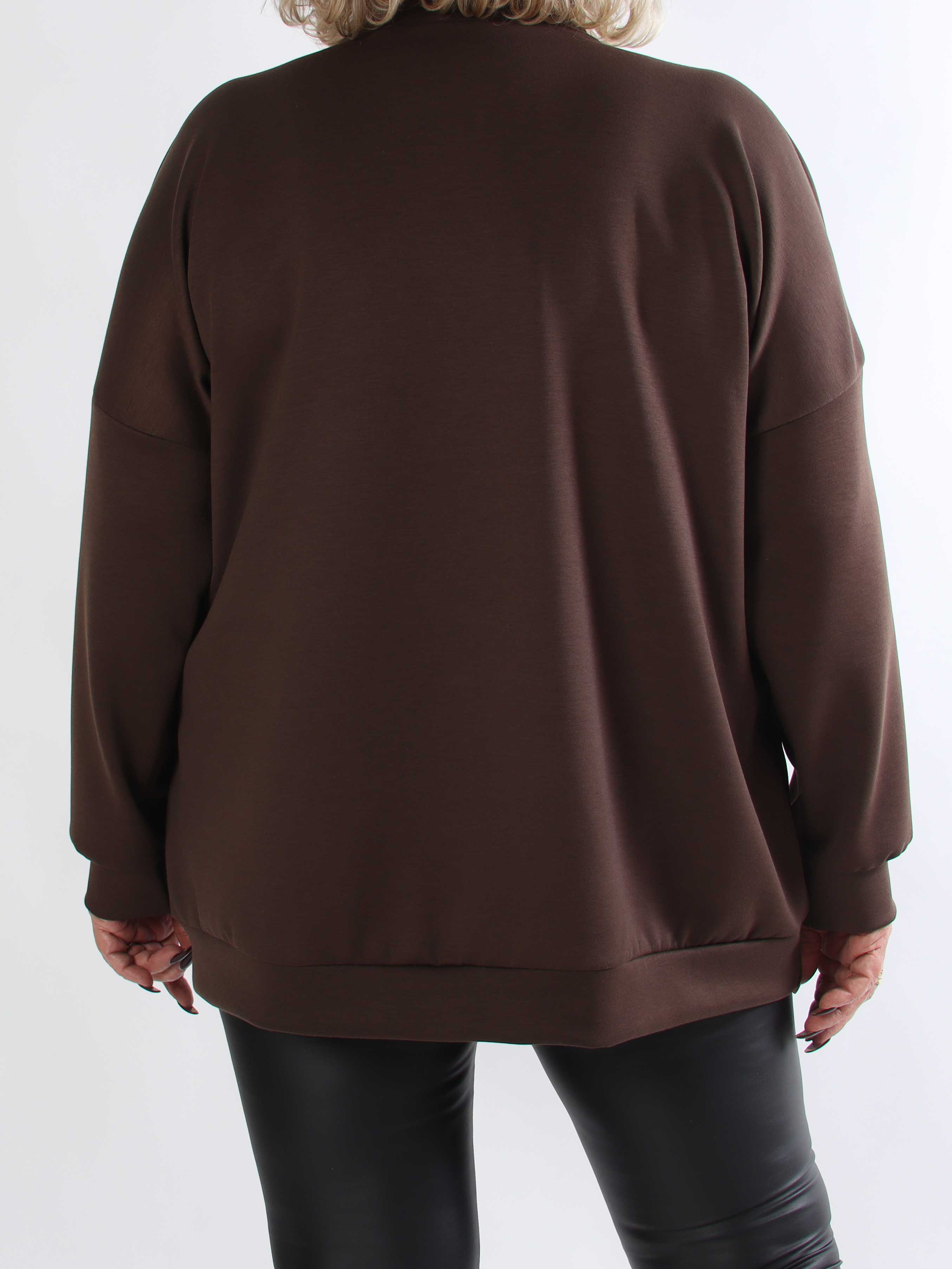 Tracy - Plus size s weatshirt med lynlås og NEW YORK detalje